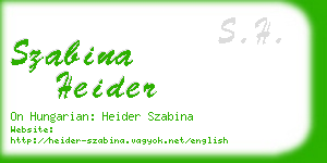 szabina heider business card